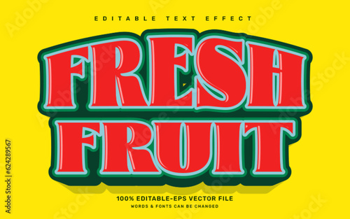 Fresh fruit editable text effect template