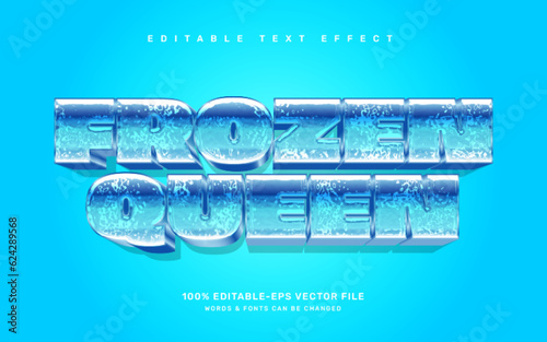 .Frozen queen editable text effect template