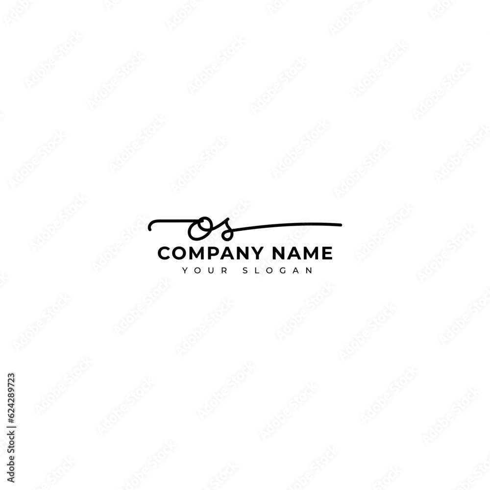 Os Initial signature logo vector design Os Initial signature logo vector design