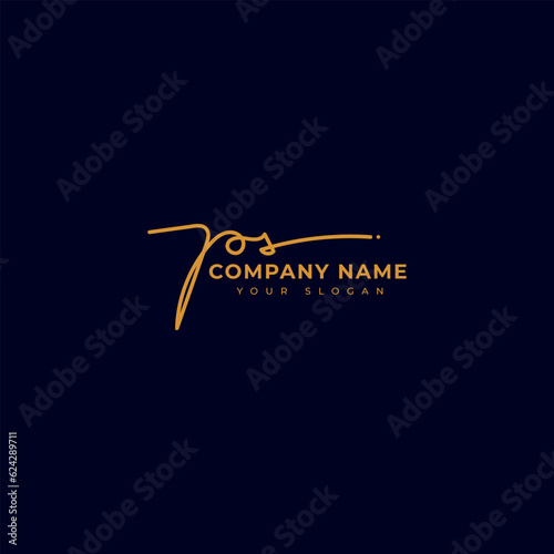 Ps Initial signature logo vector design