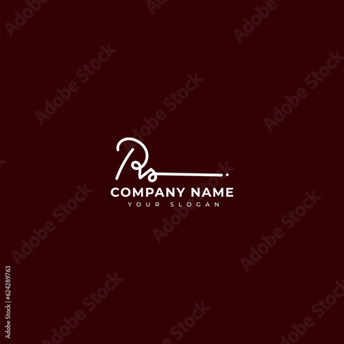 Rs Initial signature logo vector design