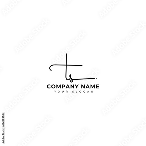 Ts Initial signature logo vector design