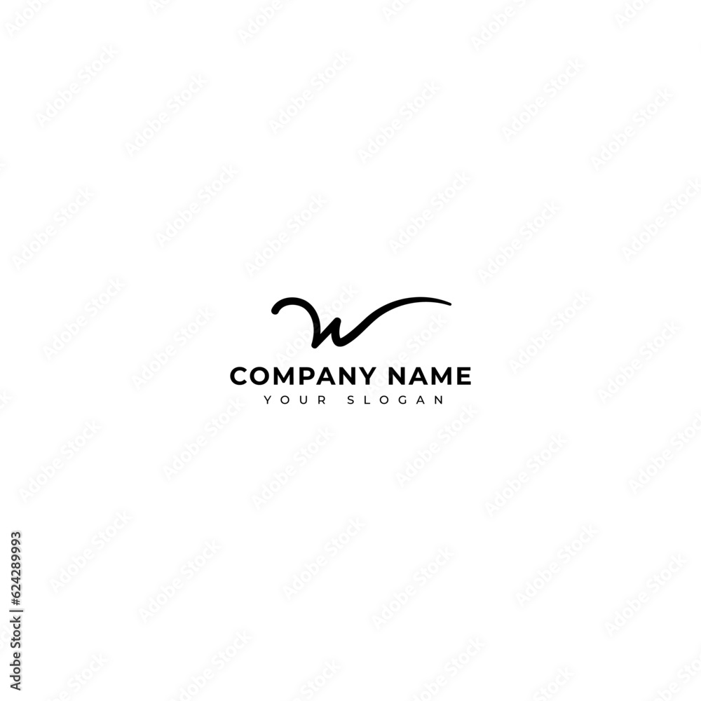 Modern letter W logo vector design template