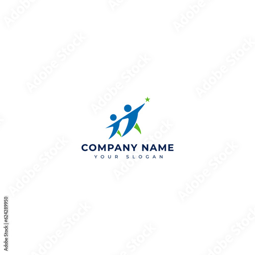 coaching logo vector design template