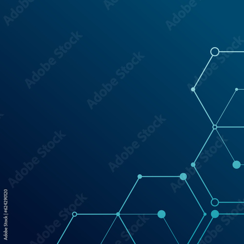 abstract hexagon line illustrations seamlessly into tech and game backgrounds, serving as corner borders or artistic framing element