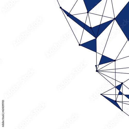 Create a captivating technology background design by integrating an abstract low poly constellation line as a decorative feature