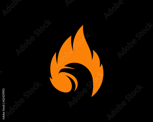 Fototapeta Naklejka Na Ścianę i Meble -  Phoenix Bird and Fire Flame Logo
 