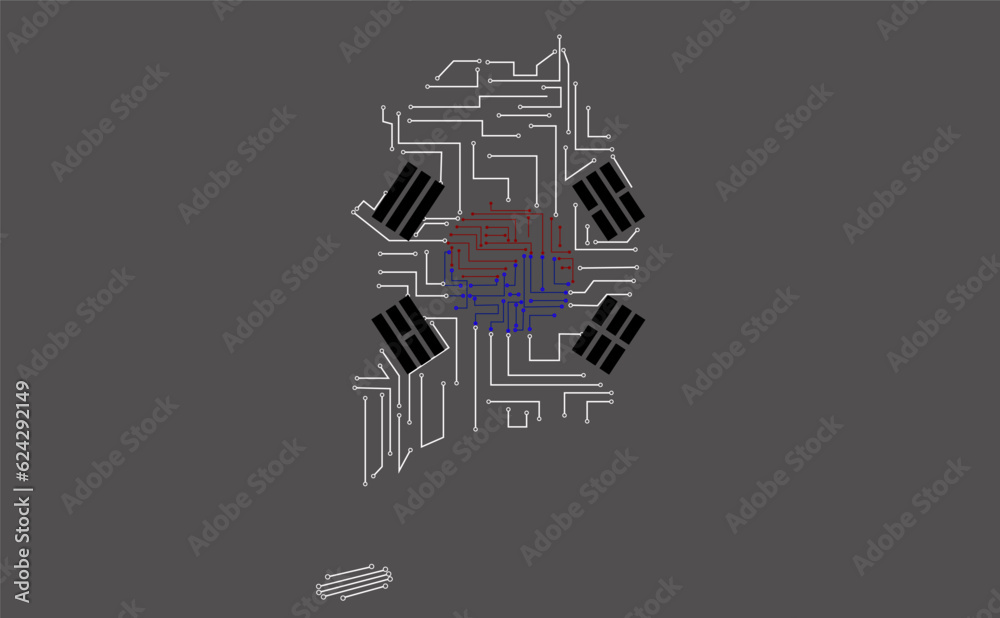 south korea map with circuit board motif eps 10
south korea map with circuit board motif eps 10