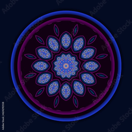Abstract decorative mandala in a dark colors