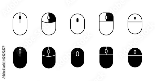 Computer mouse icon set. Mouse click. Mouse click cursor icon collection. EPS 10