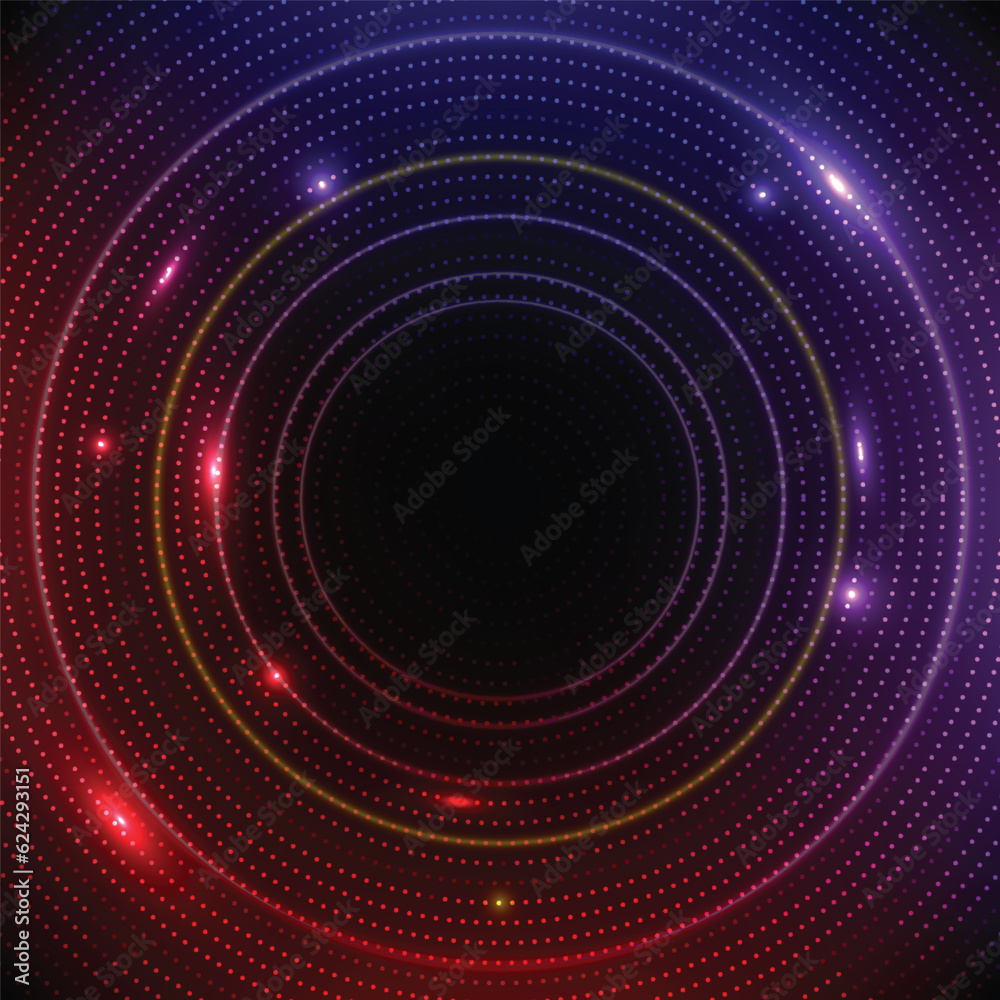 futurist tecnology background.Abstract circle color dots background