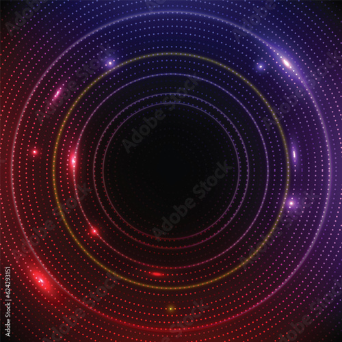 futurist tecnology background.Abstract circle color dots background