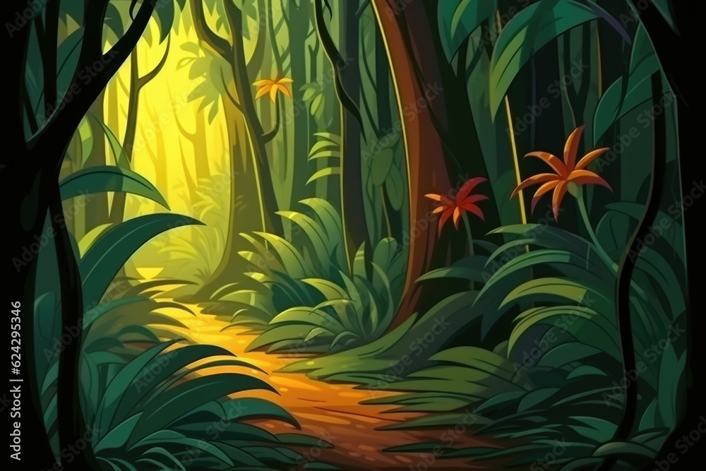 empty 3D cartoon background for kids and animation generative ai ...