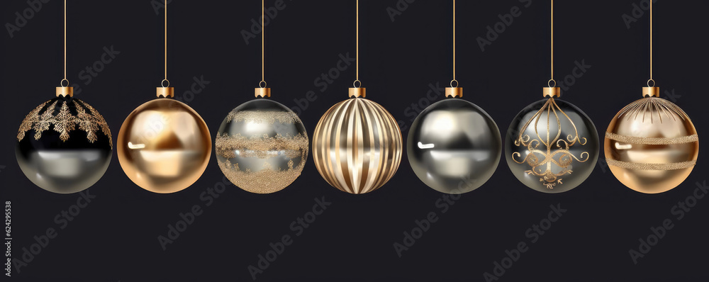 christmas ball hanging luxury decoration illustration Generative AI