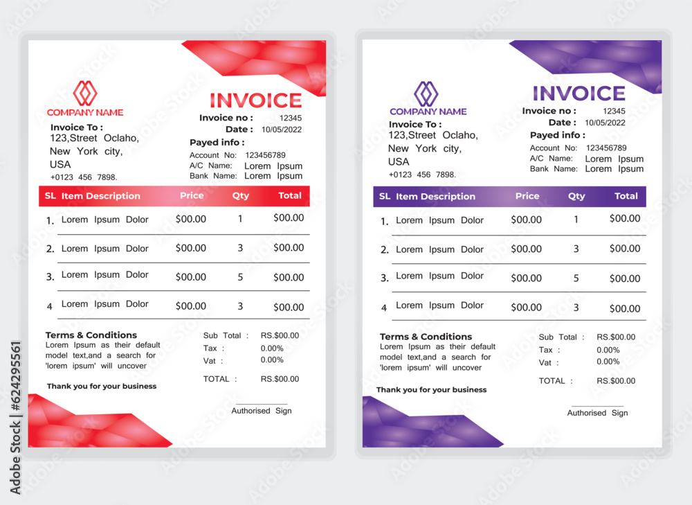 Business Minimal Corporate Invoice design template vector illustration bill form price . Creative template and stationery design payment agreement design template Cash Memo, Vector Quotation Design Business Minimal Corporate Invoice design template vector illustration bill form price . Creative template and stationery design payment agreement design template Cash Memo, Vector Quotation Design