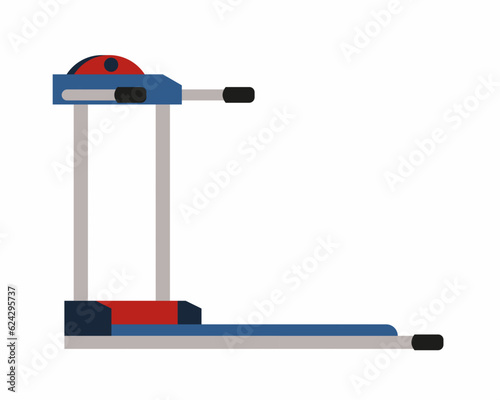 Exercise on treadmill gym equipment for healthy and active lifestyle Cardio workout on gym machine.