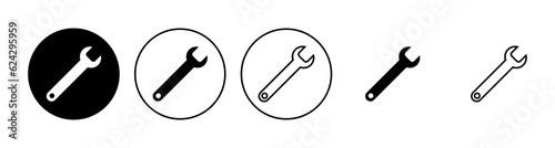 Wrench icon set. repair icon vector. tools icon vector