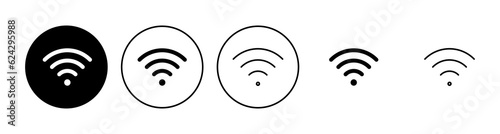 Wifi icon set. signal vector icon. Wireless icon vector