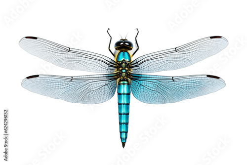 Blue Dragonfly Isolated on Transparent Background. Generative AI © zainab