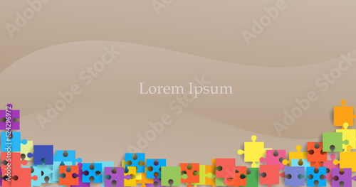background Set of puzzle pieces. Vector illustration eps 10 