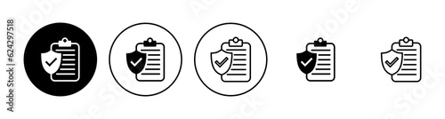 Insurance icon set. insurance symbol vector