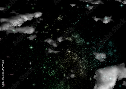 Obraz na płótnie galaxy in a free space. 3D rendering w salonie