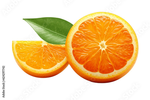 Isolated Orange Fruit on Transparent Background. Generative AI
