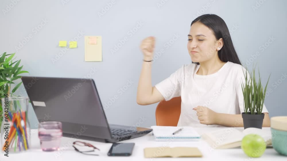 The successful Female student is happy and full of joy. The successful Female student is happy and full of joy.