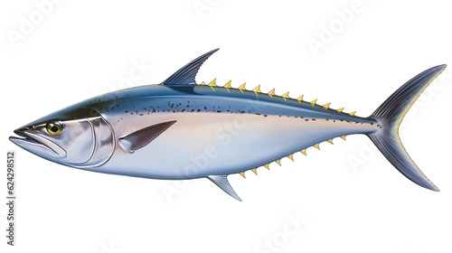 tuna fish in transparent white background