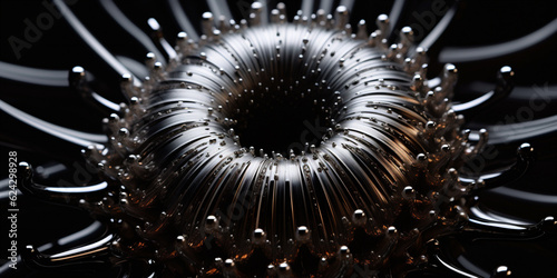 ferromagnetic abstract geometric shape. Generative AI