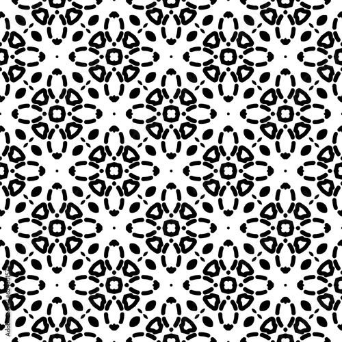 Simple repeating monochrome pattern. Abstract texture for fabric print, card, table cloth, furniture, banner, cover, invitation, decoration, wrapping.seamless repeating pattern. Black and white color.