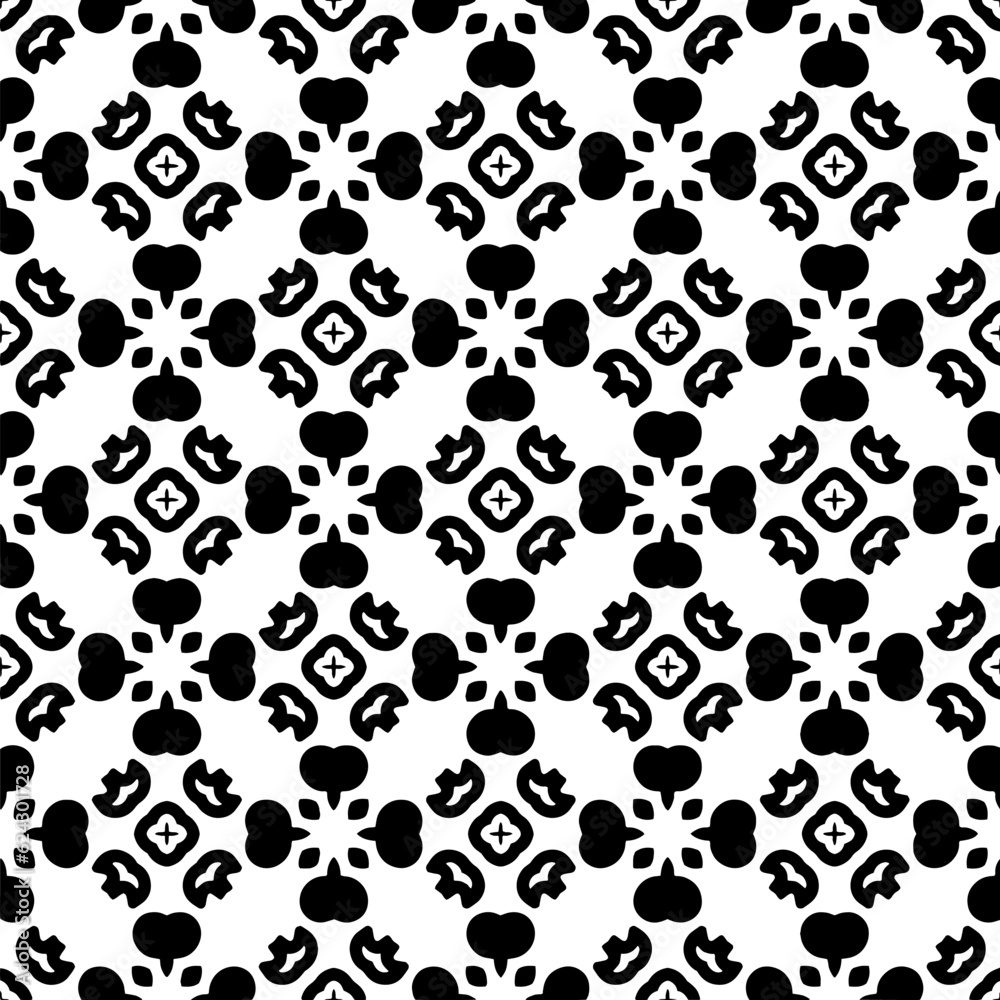 Simple repeating monochrome pattern. Abstract texture for fabric print, card, table cloth, furniture, banner, cover, invitation, decoration, wrapping.seamless repeating pattern. Black and white color.