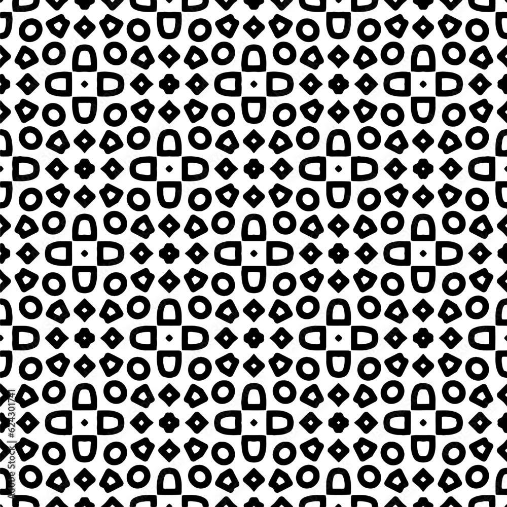 Simple repeating monochrome pattern. Abstract texture for fabric print, card, table cloth, furniture, banner, cover, invitation, decoration, wrapping.seamless repeating pattern. Black and white color. Simple repeating monochrome pattern. Abstract texture for fabric print, card, table cloth, furniture, banner, cover, invitation, decoration, wrapping.seamless repeating pattern. Black and white color.
