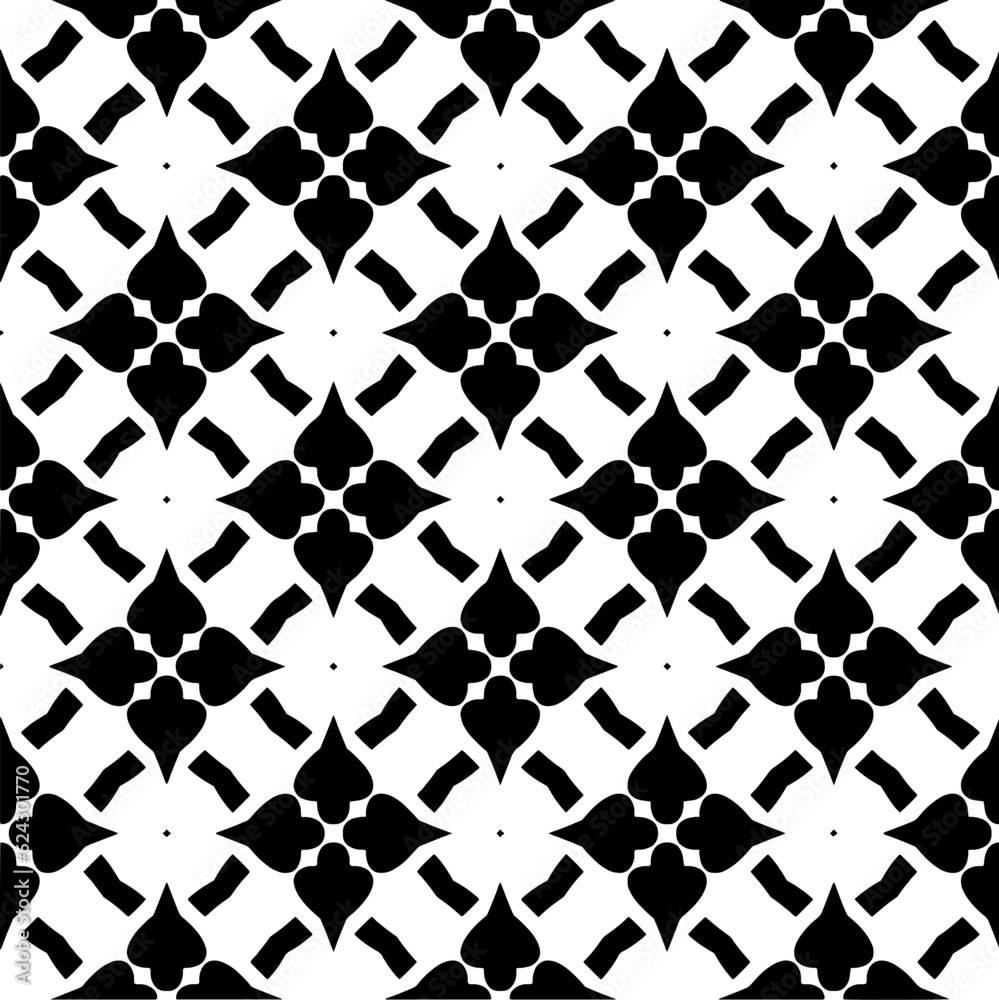 Simple repeating monochrome pattern. Abstract texture for fabric print, card, table cloth, furniture, banner, cover, invitation, decoration, wrapping.seamless repeating pattern. Black and white color.