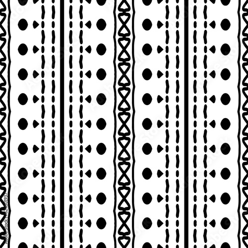 Simple repeating monochrome pattern. Abstract texture for fabric print, card, table cloth, furniture, banner, cover, invitation, decoration, wrapping.seamless repeating pattern. Black and white color.