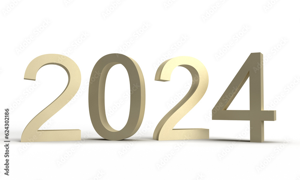 2024 text font golden metal color white isolate background calandar time happy new year hny merry christmas xmas december winter sale buy sell best market offer product new start business financial 2024 text font golden metal color white isolate background calandar time happy new year hny merry christmas xmas december winter sale buy sell best market offer product new start business financial