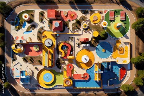 Plan view for you modern colourful children's playground