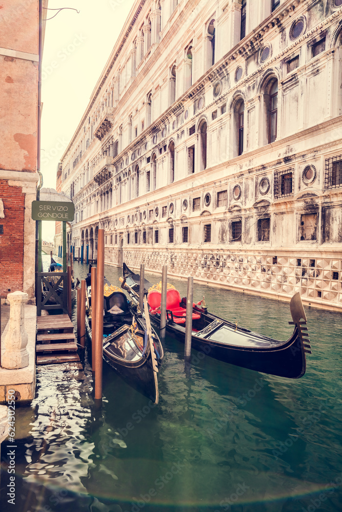 Gondola service in Venice, Italy.