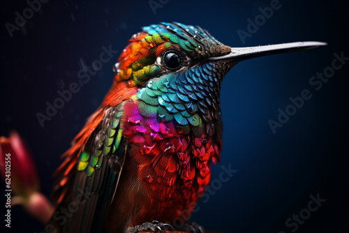 Little bird hummingbird kunim up close.   © xartproduction