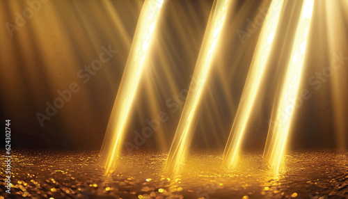 Golden scene with light rays effect
vector illustration high Resolution.