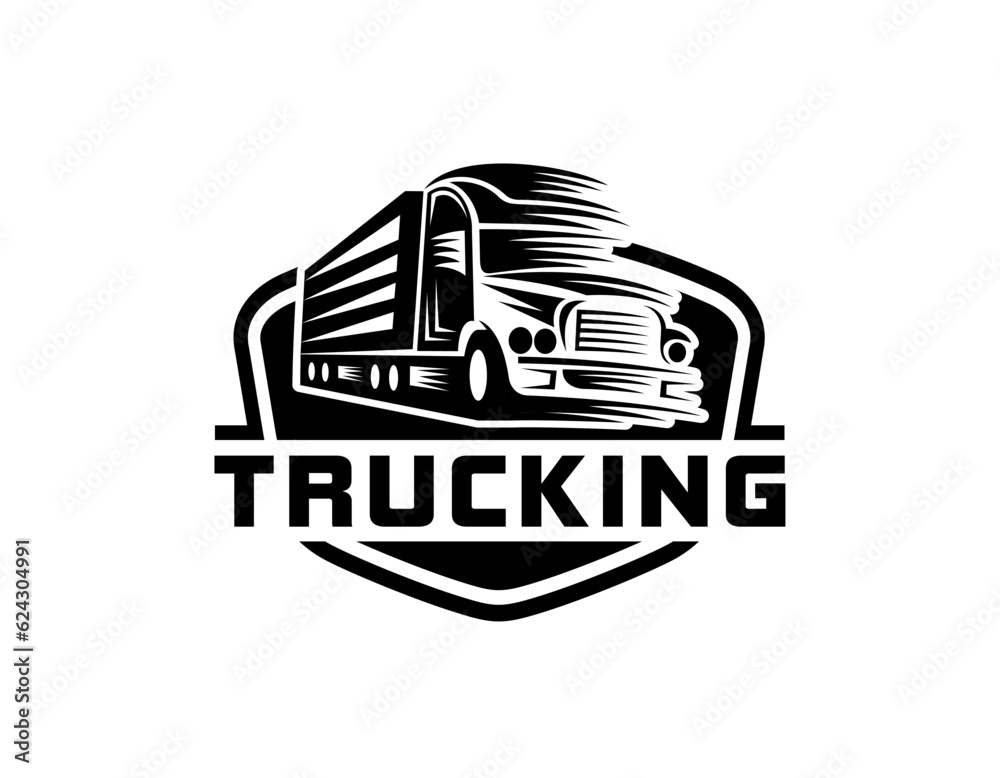 Truck logo illustration on white background Truck logo illustration on white background
