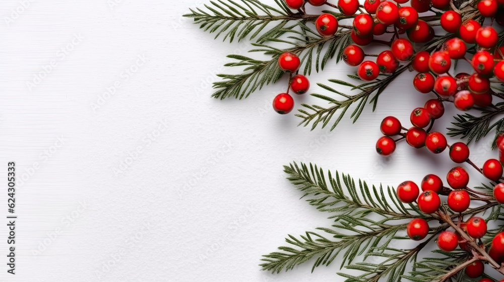 Christmas composition flatlay