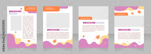 Studying bachelor program abroad blank brochure layout design. Vertical poster template set with empty copy space for text. Premade corporate reports collection. Editable flyer paper pages