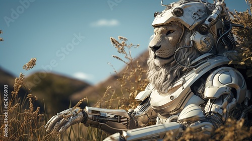 lion in robot costume