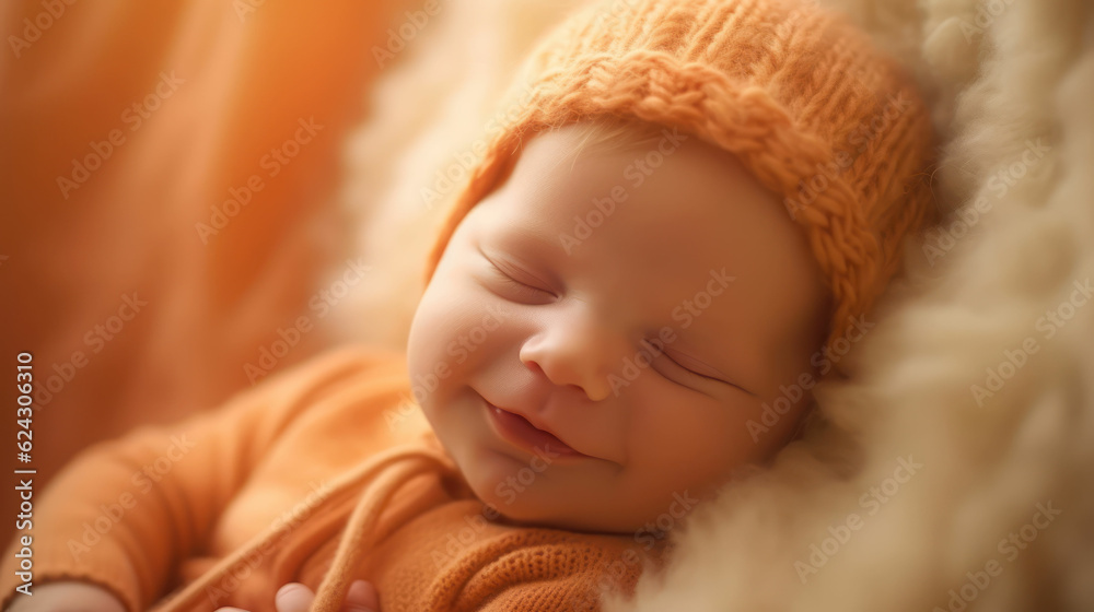 Sleeping newborn smile baby Sleeping newborn smile baby