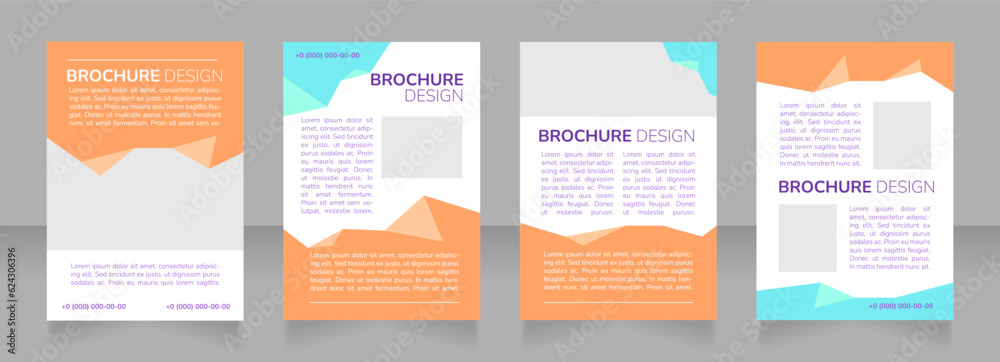 College campus activities advertising blank brochure layout design. Vertical poster template set with empty copy space for text. Premade corporate reports collection. Editable flyer paper pages