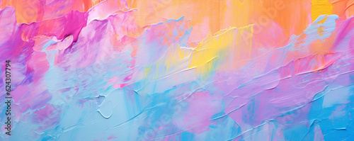 Closeup of abstract rough colorful multi colored art. 