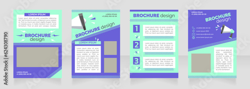 Product launch advertisement vibrant blank brochure layout design. Vertical poster template set with empty copy space for text. Premade corporate reports collection. Editable flyer paper pages