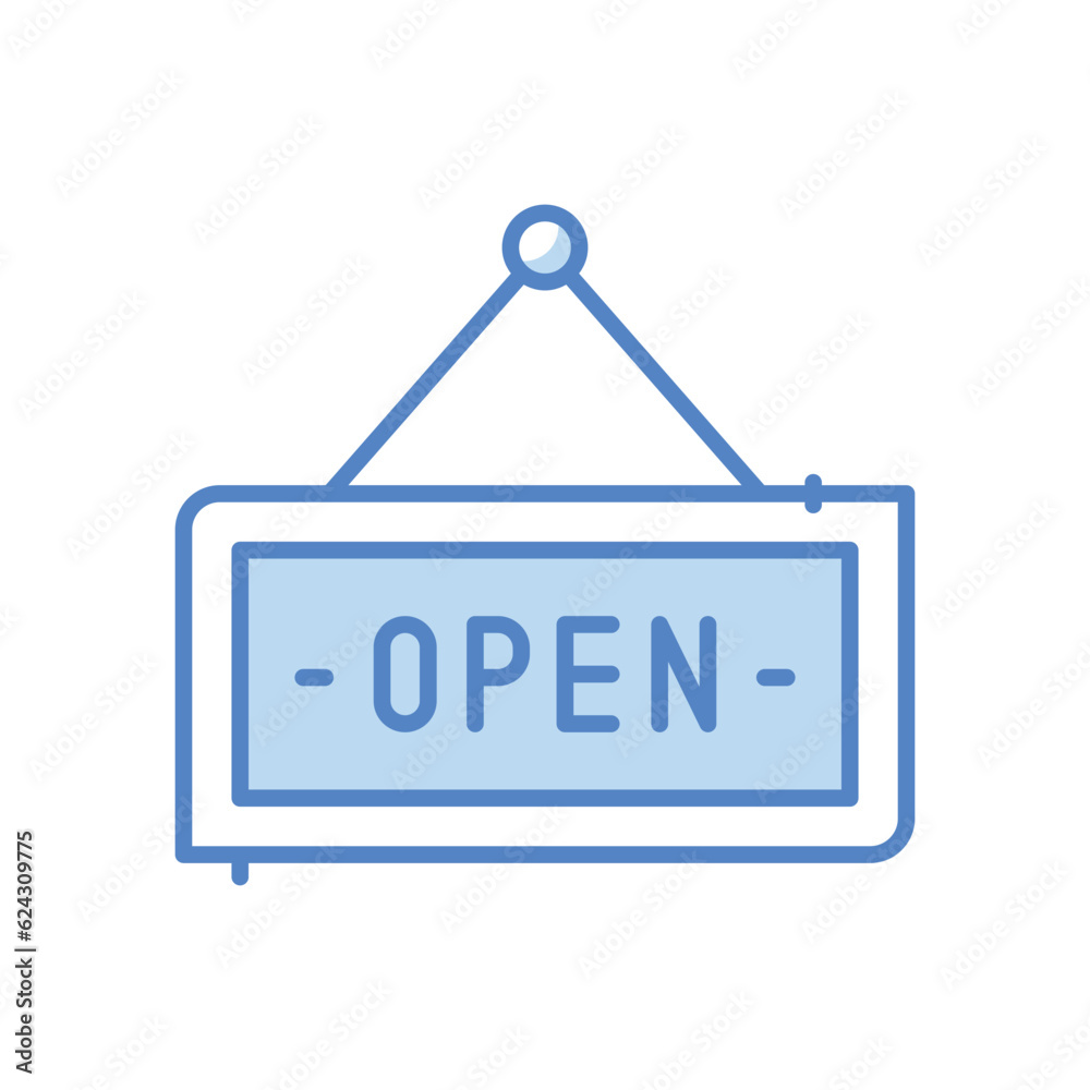 Open Hanging Board Icons, vector stock illustration. Open Hanging Board Icons, vector stock illustration.