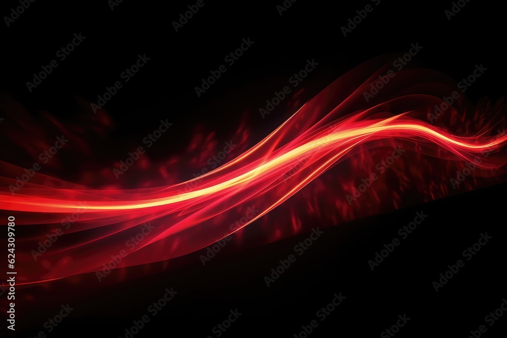 Fire red plazma motion lines Car light trail effect, AI generated - obrazy, fototapety, plakaty 
